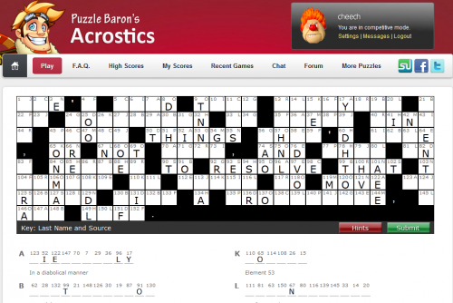 Acrostics Puzzle Baron