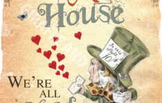 Alice In Wonderland Printable A4 Poster Art Mad Hatter