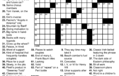 Beekeeper Crosswords Will Shortz Crossword Puzzles Printable