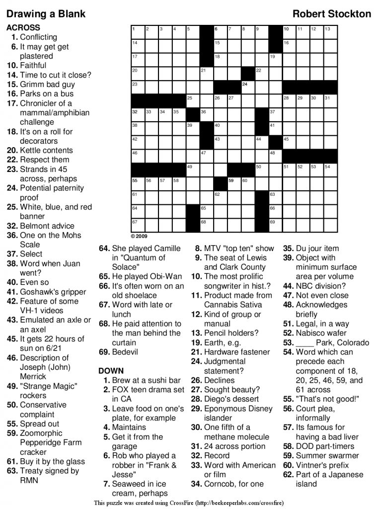 Beekeeper Crosswords Zelda Crossword Puzzle Printable Printable 