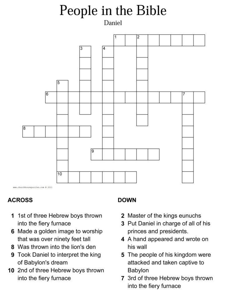 Bible Crosswords To Print Out Printable