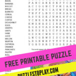Breakfast Word Search Puzzle Puzzles To Play Kids Word Search Free