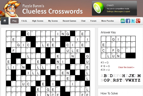 CluelessCrosswords Puzzle Baron