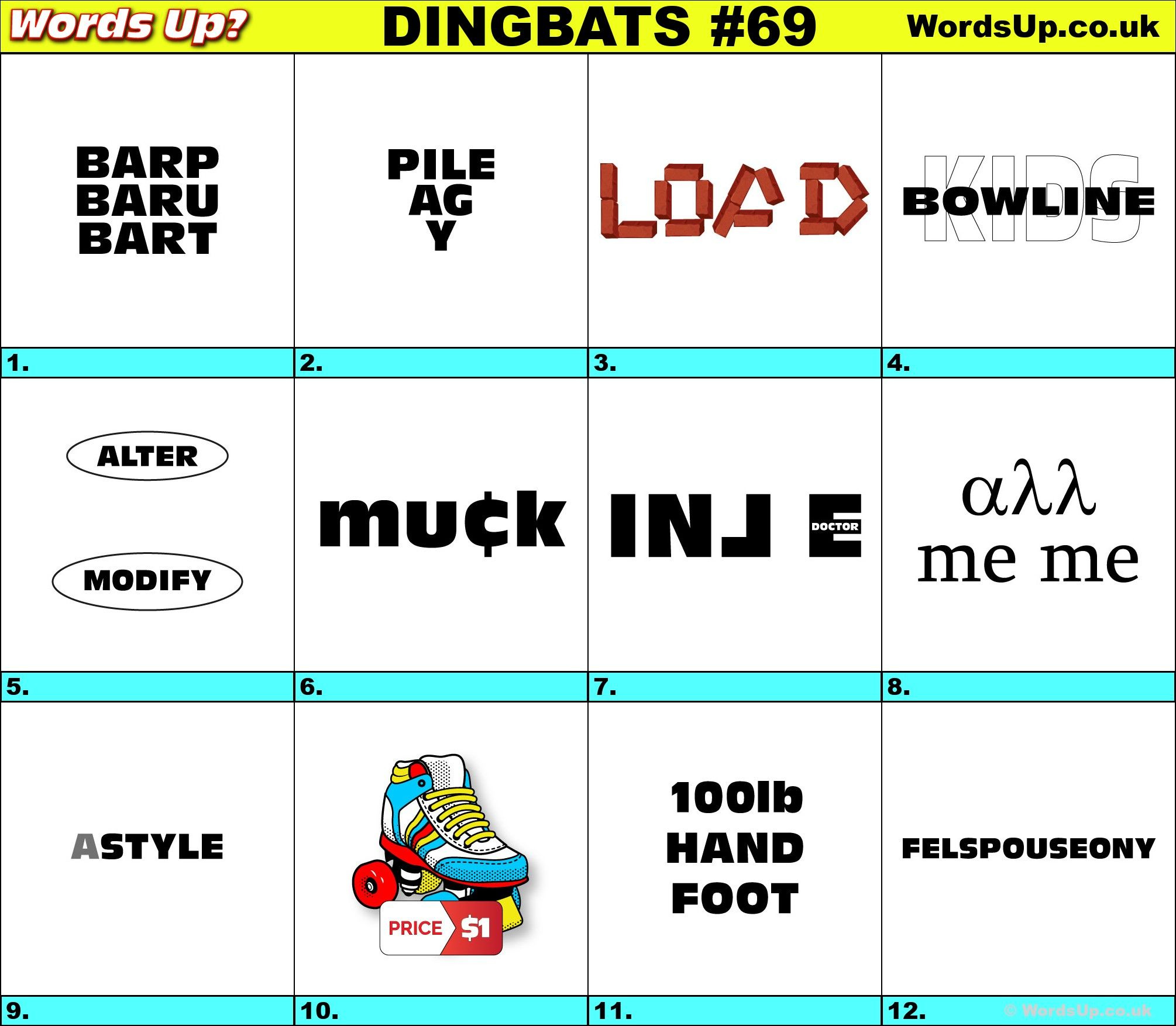 Dingbats Whatzits Rebus Online And Printable Puzzles dingbats 