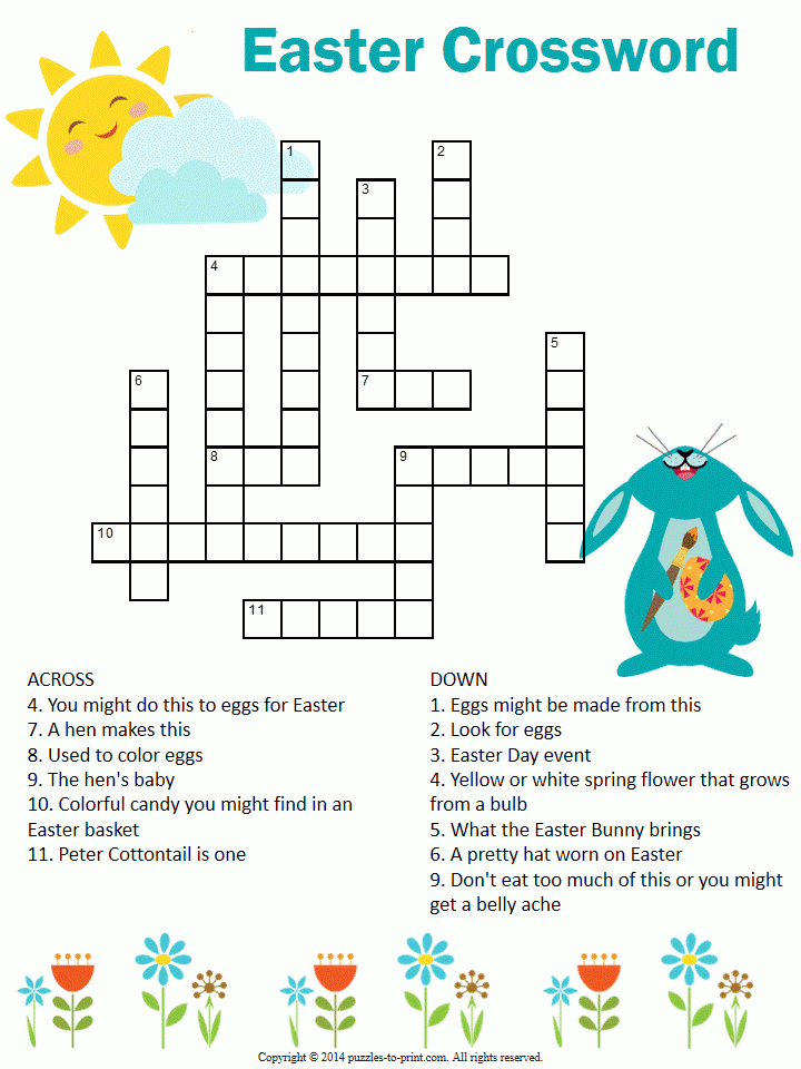 Easter Crossword Puzzle Easter Puzzles Easter Crossword Easter 
