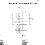 Easy Spanish Crossword Puzzles Printable Printable Template Free