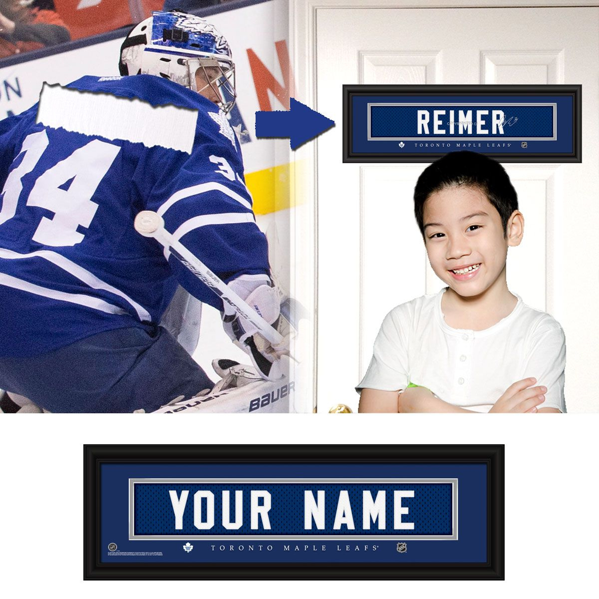 Framed Maple Leaf Jersey Print Your Name Or The Star s Name Toronto 