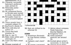 Free Cryptic Crosswords To Print Printable Crossword Puzzles Online