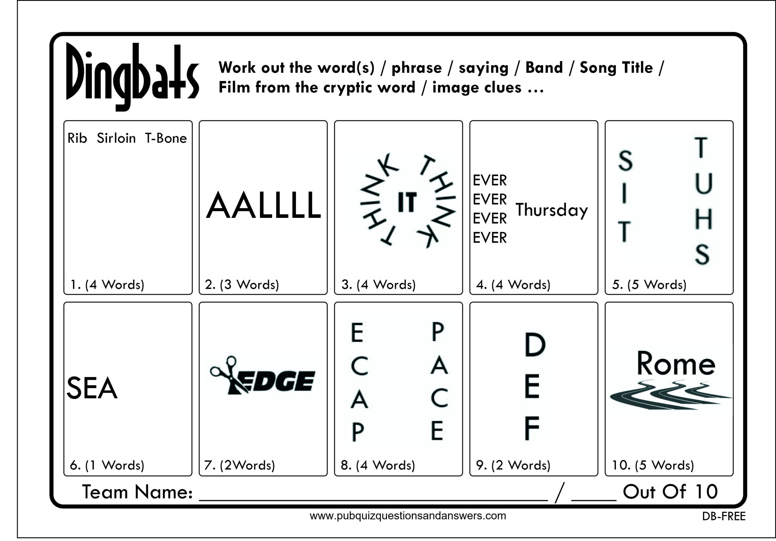 Free Dingbats Quiz Quiz Questions And Answers Quizzes And Answers 