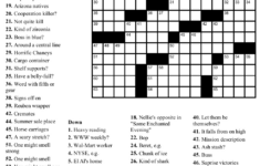 Free Printable Crossword Puzzles For Dementia Patients Printable