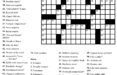 Free Printable Crossword Puzzles For Dementia Patients Printable