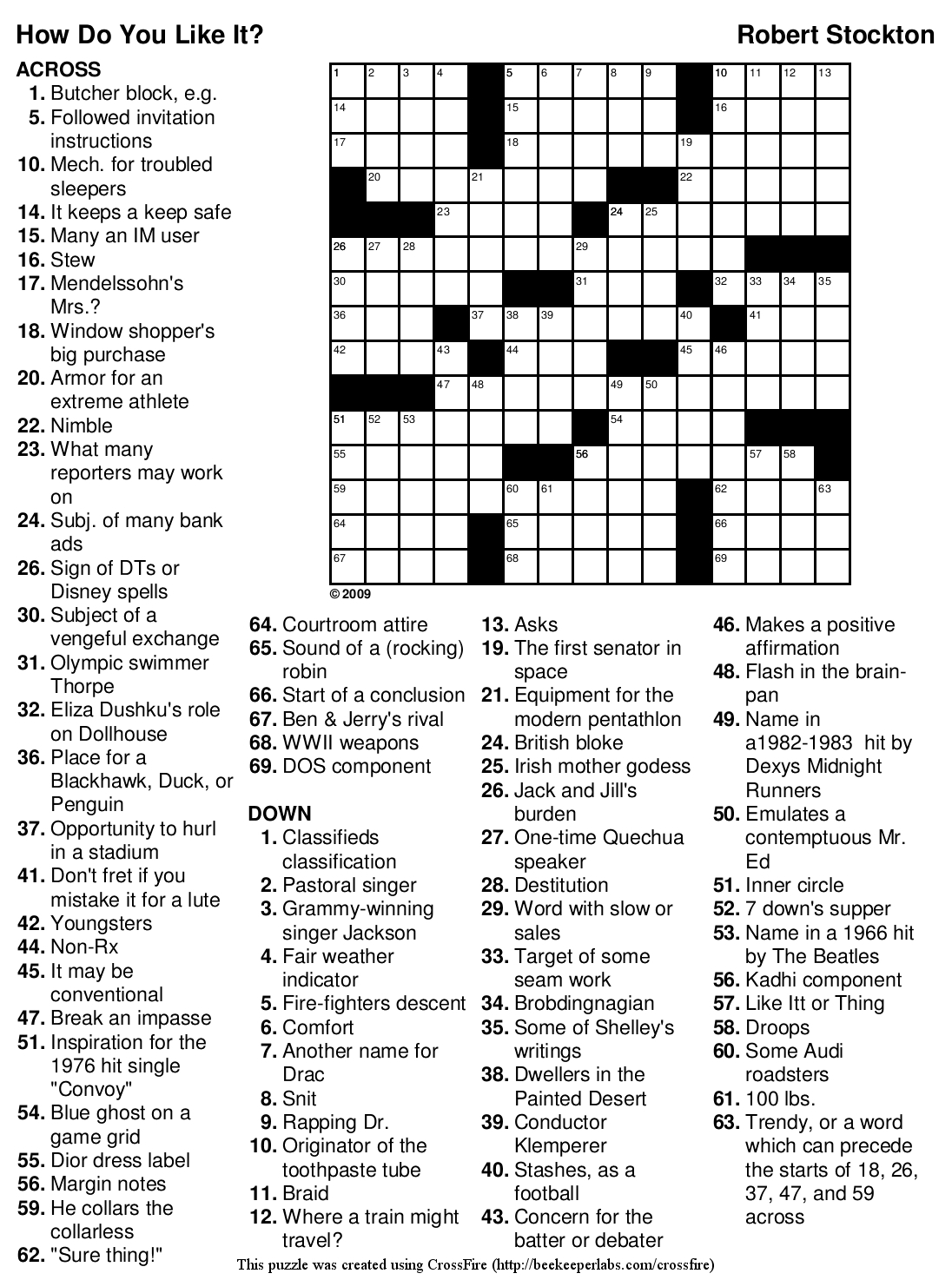 Free Printable Crossword Puzzles Medium Difficulty With Answers The 
