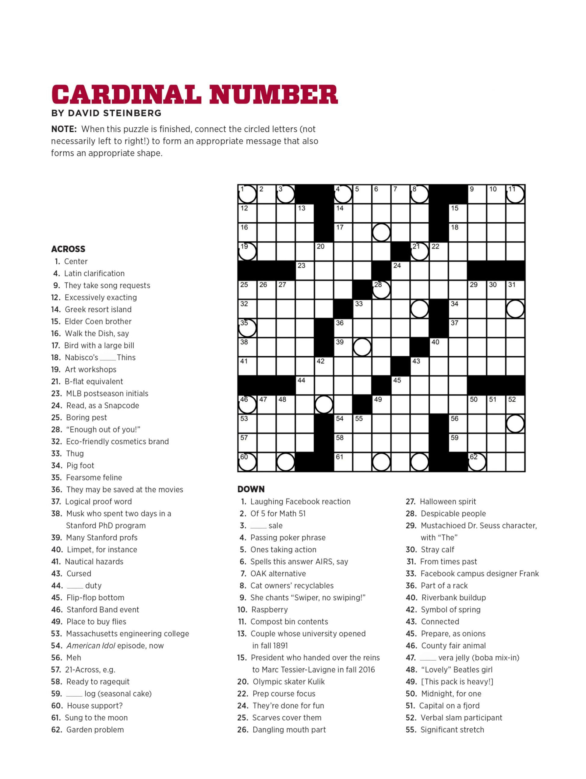 Free Printable Crossword Puzzles Usa Today Printable Crossword Puzzles