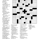 Free Printable Daily Crossword Puzzles October 2016 Printable