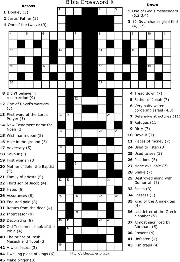 Adult Easter Crossword Printable