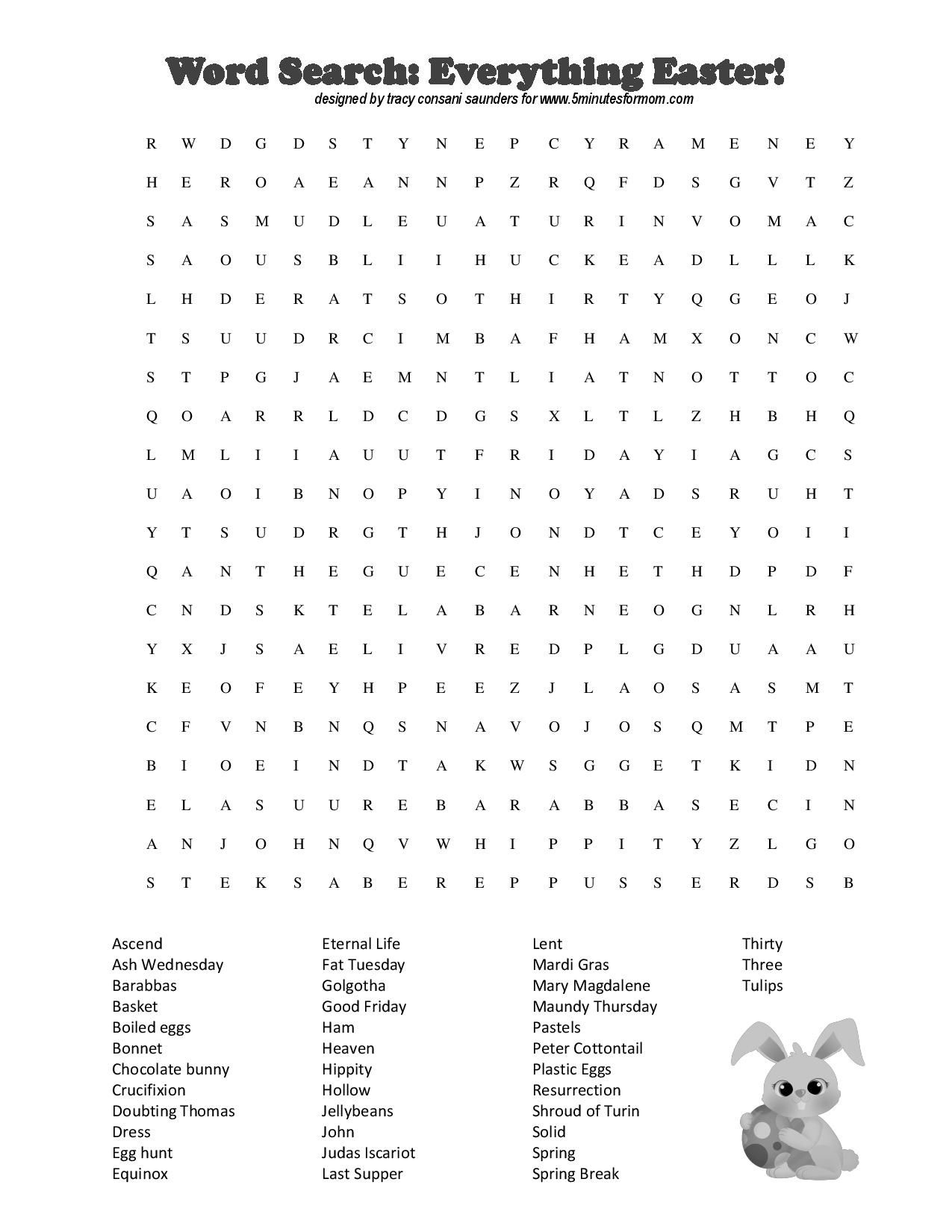 Free Printable Easter Crossword Puzzles For Adults Printable 