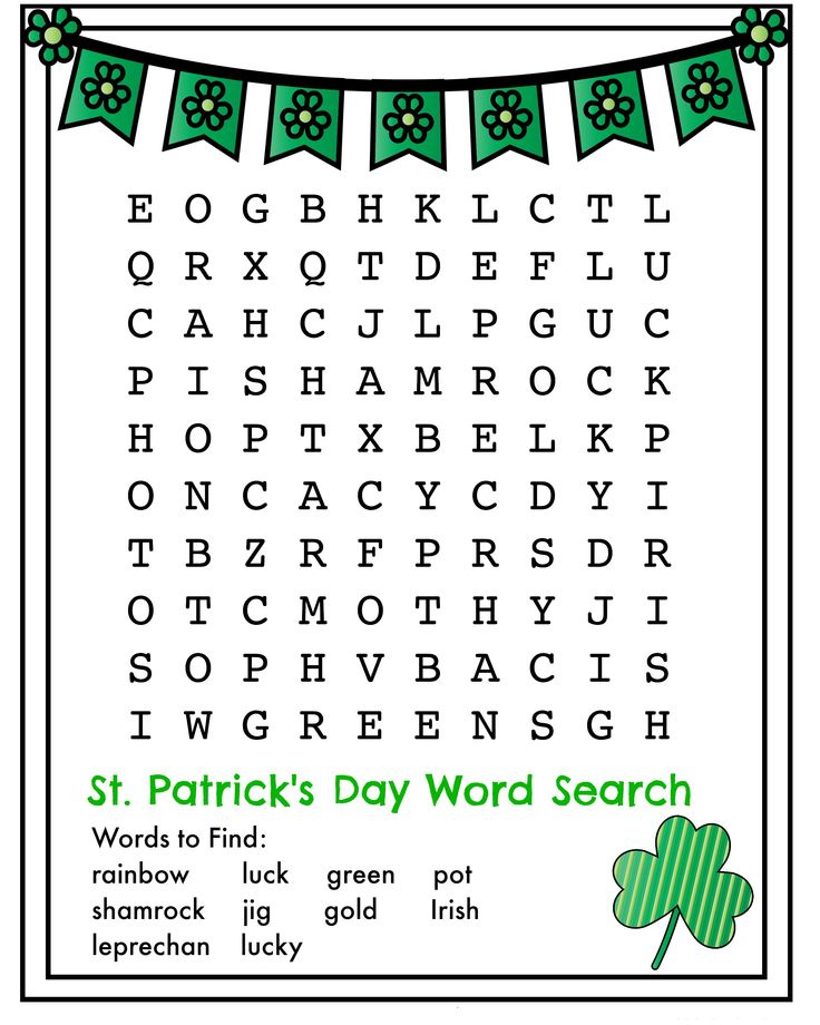 Free Printable St Patrick s Day Crossword Puzzles Printable Crossword 