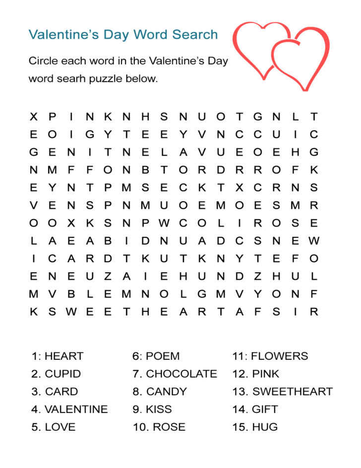 Valentine Puzzles Printable For Adults