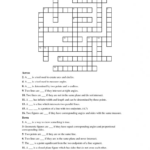 Geometry Terms Crossword Puzzle Paper Crafts Crossword Puzzle