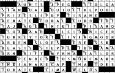 Indianapolis Star Crossword Answers