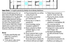 Inner Circle Saturday Puzzle WSJ Puzzles WSJ