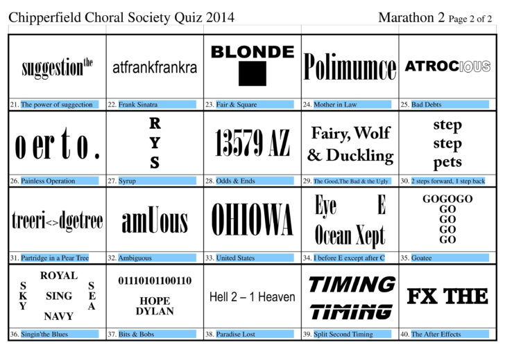 Dingbats With Answers Printable