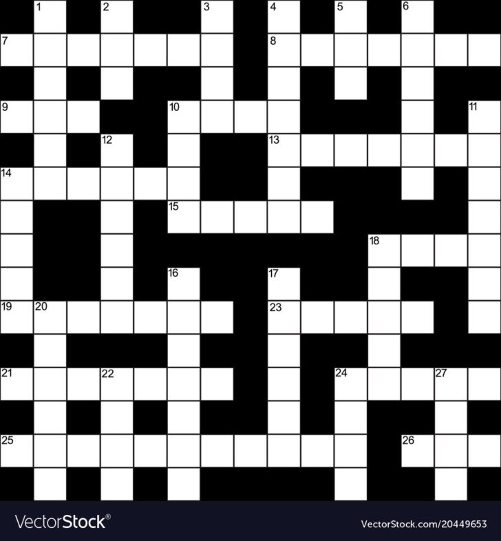 Printable blank crossword puzzle grid printable crossword puzzles
