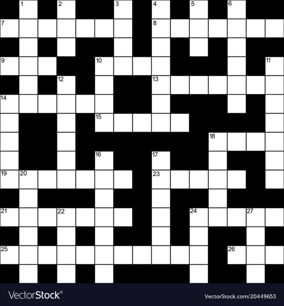 Printable Blank Crossword Puzzle Grid Printable Crossword Puzzles