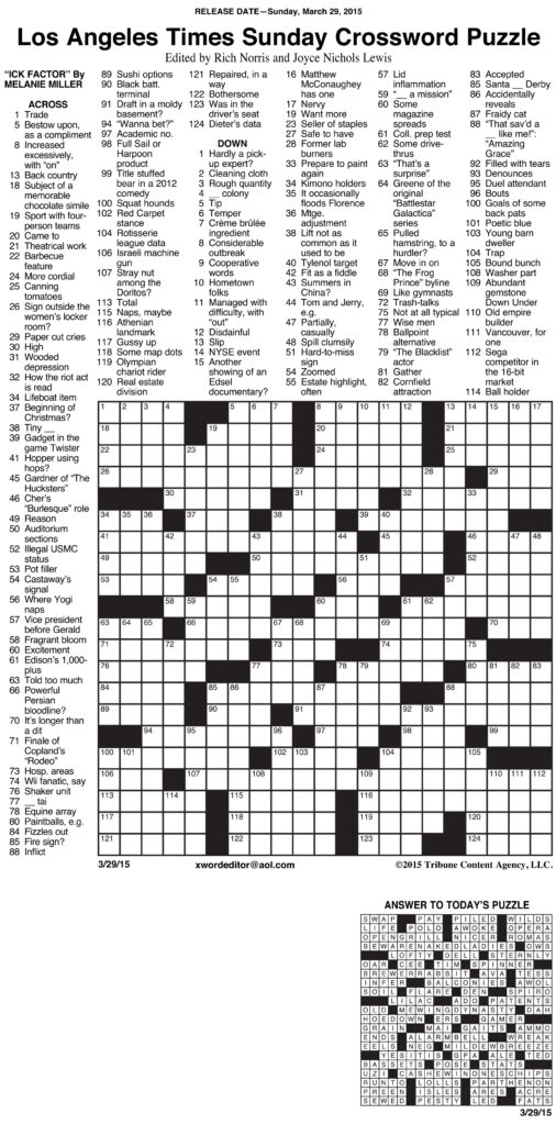 Boston Herald Crossword Printable James Crossword Puzzles