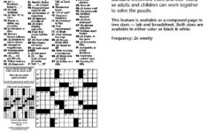 Printable Crossword Puzzles Timothy Parker Printable Crossword Puzzles