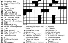 Printable Crosswords For High School Students Printable Crossword Puzzles