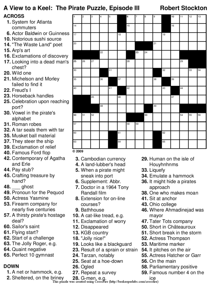 Free Daily Printable Crossword Puzzles April 2019 James Crossword Puzzles