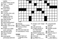 Printable Daily Crossword Puzzle Sadtosay Large Usa Today Puzzles For