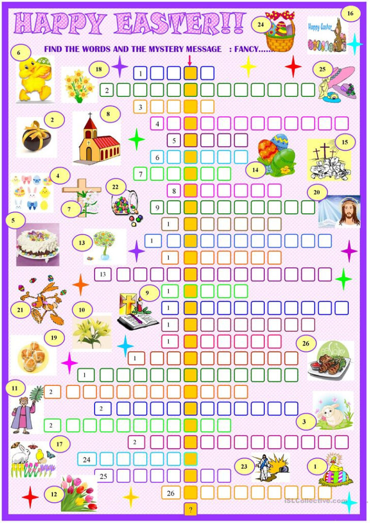 Adult Easter Crossword Puzzles Printable