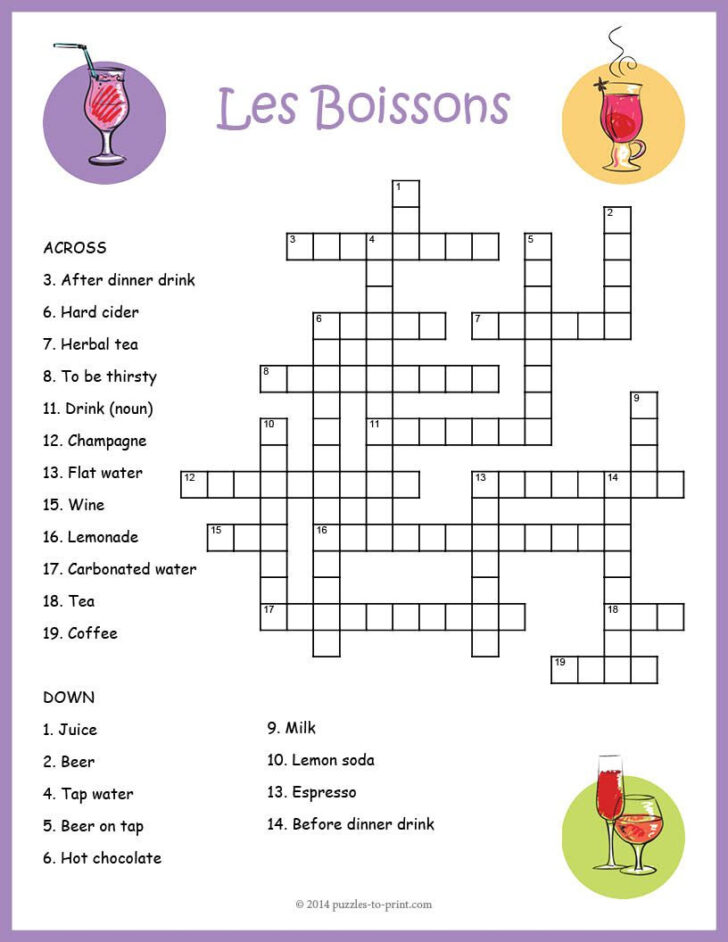 French Crossword Puzzles Printable