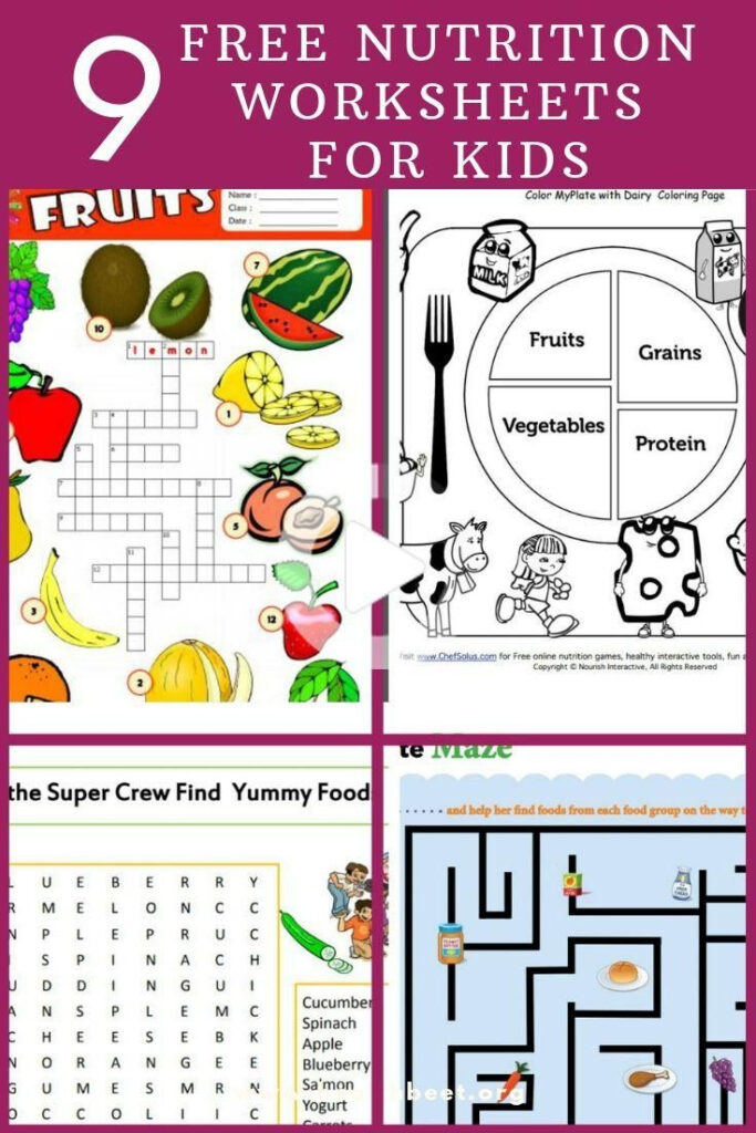 Printable Nutrition Worksheets For Kids Worksheets For Kids Kids ...