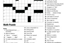 Printable Puzzles For High School Students Printable Crossword Puzzles