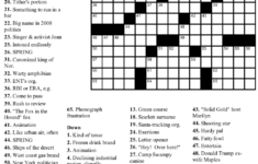 Printable Spring Puzzle Printable Crossword Puzzles