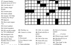 Printable Usa Crossword Puzzles Printable Crossword Puzzles