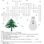 Puzzle Words Worksheet To Print Christmas Crossword Printable