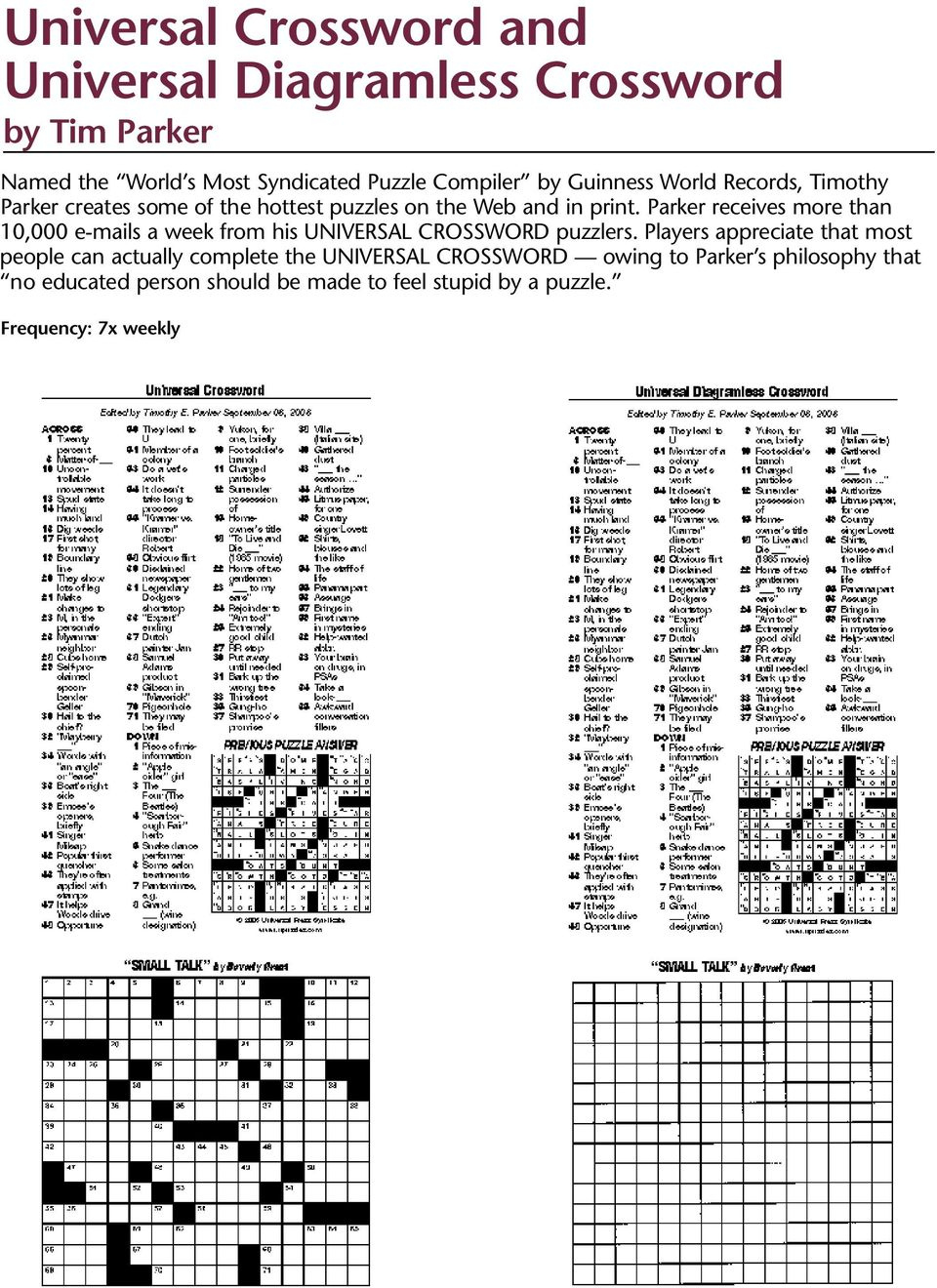 Puzzles And Games From Universal Press Syndicate Pdf Printable 