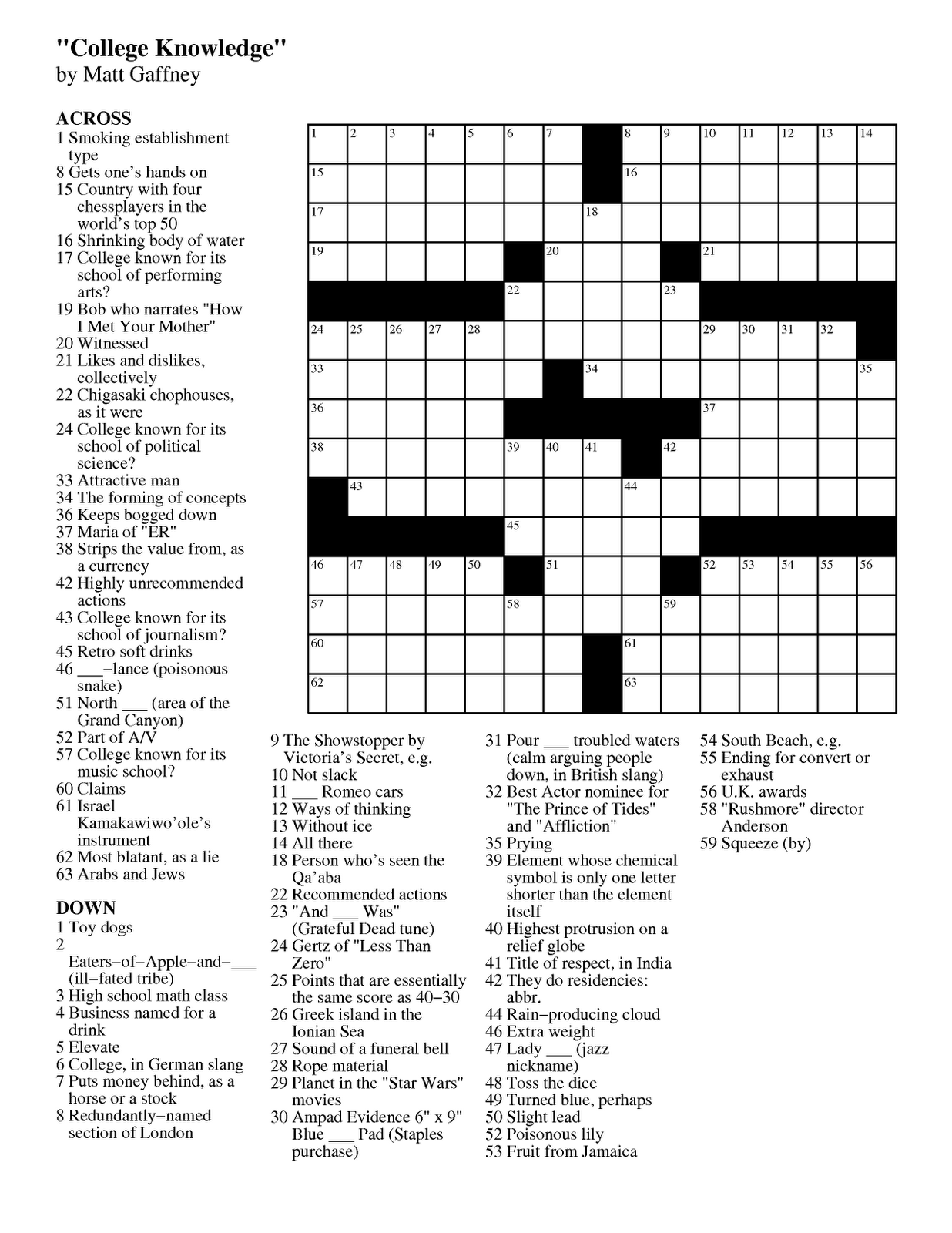 Refreshing Printable Chicago Tribune Crossword Roy Blog