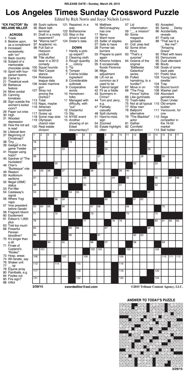 Chicago Sun Times Daily Crossword Puzzle Printable