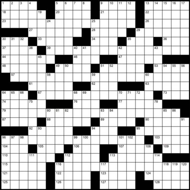 Saturday Crossword Puzzles Wsj Printable