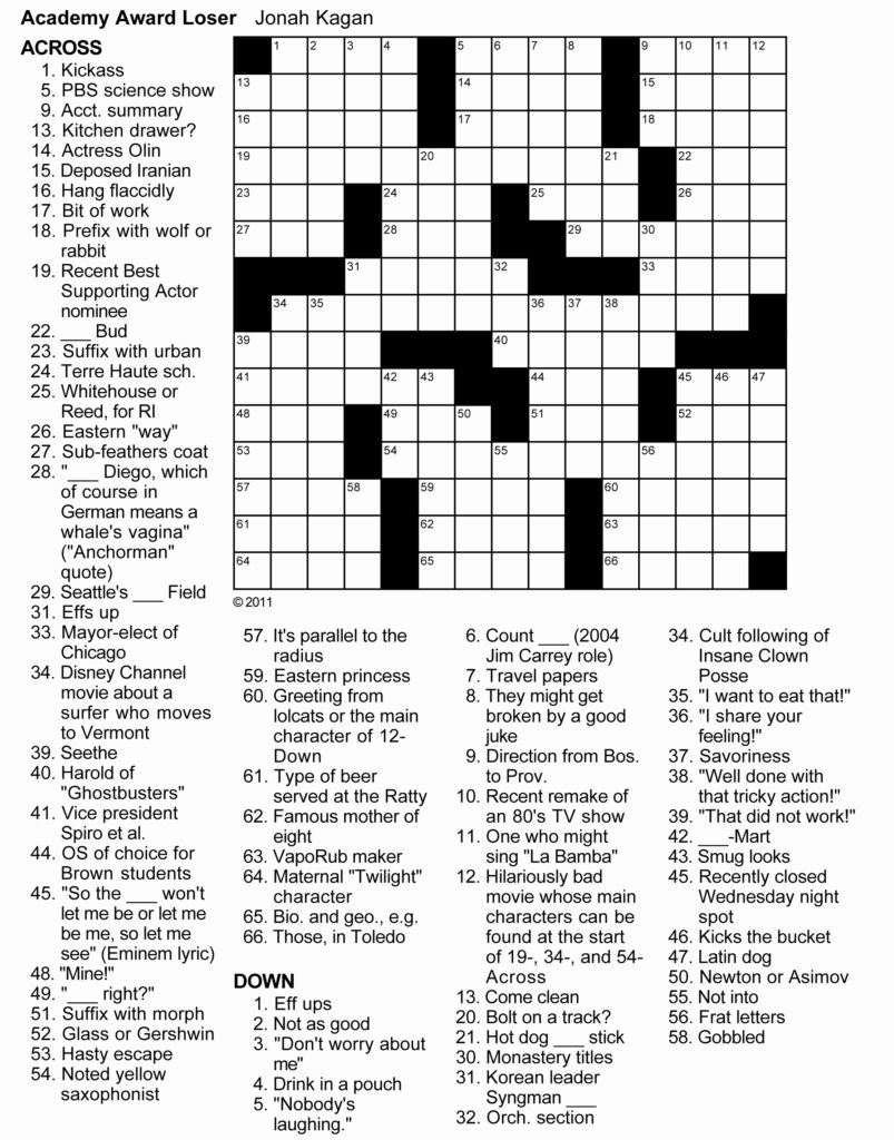 Jacqueline Mathews Crossword Printable James Crossword Puzzles