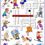 Sports ESL Printable Crossword Puzzle Worksheets For Kids Printable