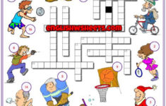Sports ESL Printable Crossword Puzzle Worksheets For Kids Printable