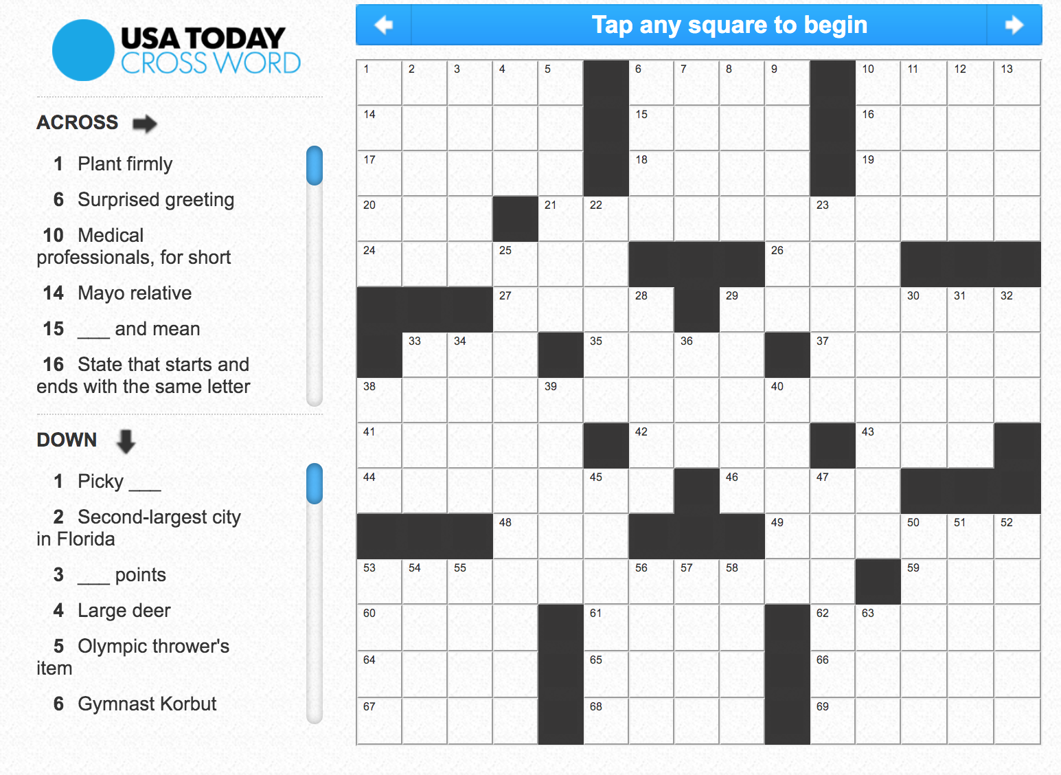 The KADEP Blog USA Today Crossword Puzzle