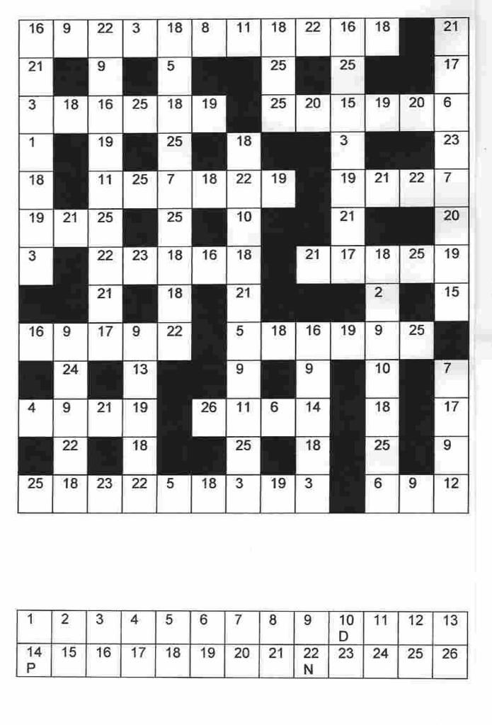 Printable Clueless Crossword Puzzles