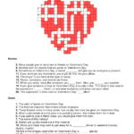 Valentines Crossword November 2013